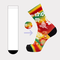Chaussettes personnalisées en polyester blanc vierge pour sublimation, impression numérique 3D personnalisée, nouvelle collection 2025