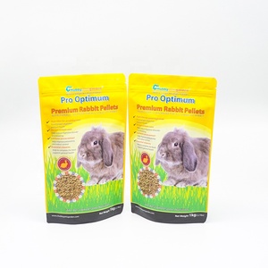 Emballage alimentaire pour animaux de compagnie Fermeture éclair Mylar Fond plat Pochette debout Pedigree Chien Chinchilla Lapin Hamster Cochon d'Inde Granulés Sacs alimentaires - Product Image 5
