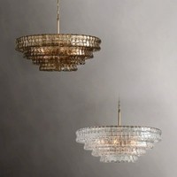 Lustre LED JYLIGHTING à 6 lumières, style campagne française, suspension en métal, verre ambré moderne, luminaire suspendu au plafond