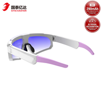 Lunettes Intelligentes IA 3D Surround avec Caméra 8MP, Enregistrement Vidéo HD 1080P, Étanchéité IPX-5, Lampe Torche LED et Traduction d'Appels
