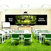 Pantalla Interactiva Plana 4K UHD de 85 Pulgadas, Pizarra Inteligente con Pantalla Táctil, Android/Windows, 120Hz, para Aulas Escolares y Reuniones