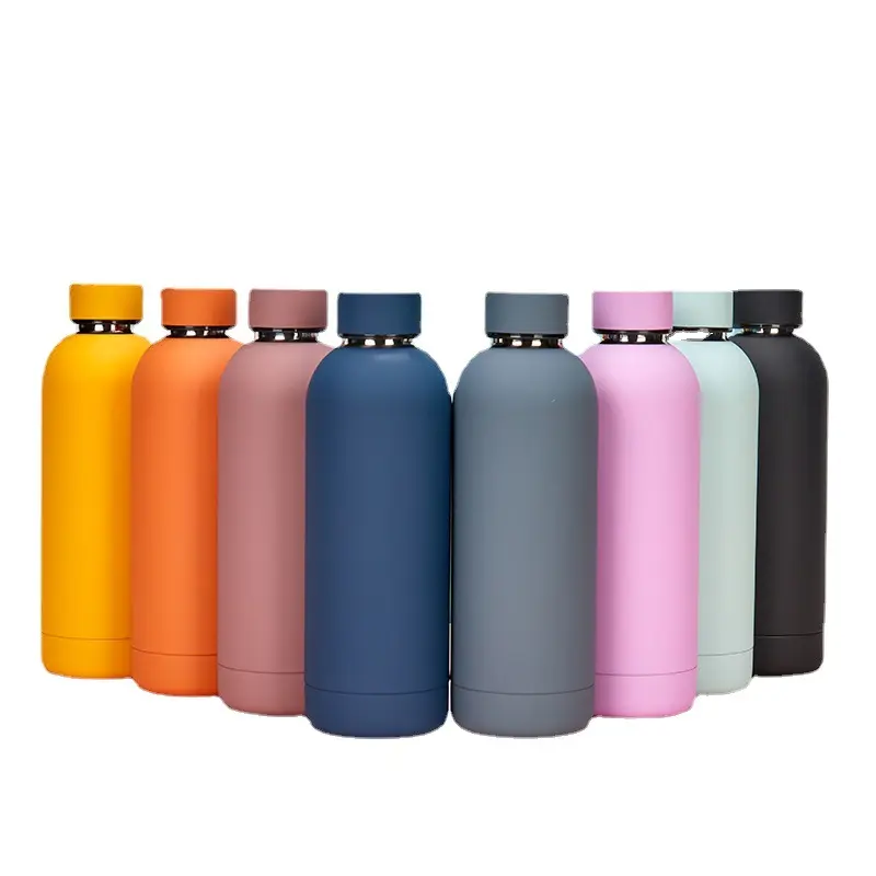 Mazoho 350ML 500ML 750ML Rubber paint double wall Insulated stainless steel Leakproof drink bottle tumbler Sports water bottle