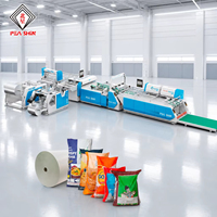 Machine entièrement automatique de fabrication de sacs tissés en PP avec découpe PLC, couture et insertion de doublure pour usine de sacs de riz et de ciment