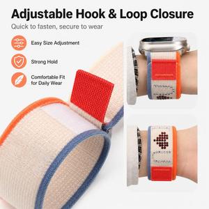 Bracelet de montre en nylon avec fermeture à boucle et strass Upro pour Apple Watch Ultra 2 Série 10 S10, bracelet tressé en nylon Trail Loop - Product Image 3