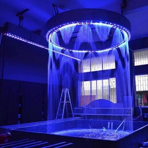 Rideau d'eau numérique pour usage intérieur/extérieur, décoration paysagère professionnelle en fibre optique CNC, fontaine d'eau colorée personnalisée - Product Image 3