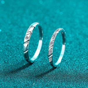 Thiết kế sáng tạo vài vòng trực tuyến 925 sterling Silver moissanite Vòng đồ trang sức sang trọng của phụ nữ tùy chỉnh engagement Ring bán buôn - Product Image 1