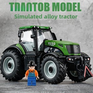Modèle de tracteur réaliste en alliage pour garçons, échelle 1:1500, commande manuelle - Product Image 2