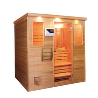 Salle de sauna infrarouge lointain, sauna sec à vapeur sèche pour 2-3 personnes