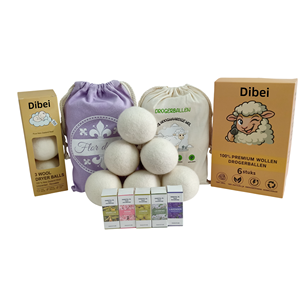 Bolas de Lana para Secadora con Aromas de Jazmín, Vainilla, Lavanda, Rosa y Limón, Bolas de Lana de Nueva Zelanda con Aceites Esenciales para Secadora - Product Image 4