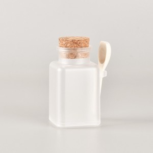 Offre Spéciale – Pot Cosmétique Carré en ABS Transparent ou <span class=keywords><strong>D</strong></span>époli de 100ml, 200ml, 300ml – Bouteille Vide en Plastique pour Sels de Bain - Product Image 1