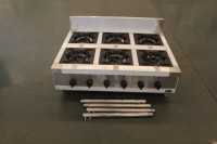 Cuisinière à pâtes professionnelle en acier inoxydable 304, à gaz, bain-marie, chariot hôtelier, brûleurs personnalisables, garantie 5 ans, 300 kg/m