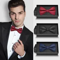 الجملة الرجال بووتي ربطة العنق المنديل مجموعة مشابك هدية مربع مخصص بالجملة ربطة القوس فيونكة لحضور حفل زفاف