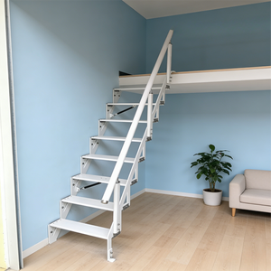 Escalera plegable de pared para uso doméstico, escalera lateral montada en la pared, estilo loft, escalera dúplex. - Product Image 4