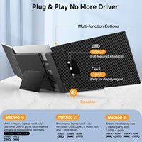 Extensor de Pantalla Triple para Portátil S3 de 14 Pulgadas, 1080P FHD IPS, Monitor Portátil Plegable, Plug & Play, 60Hz, Tipo-C, para Portátiles de 13"-17"