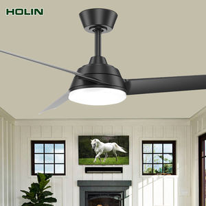 Ventilador de Techo LED con Aspas de Madera, Control Remoto Inteligente, Motor DC, Diseño Moderno y Simple, con Función de Atenuación - Product Image 1