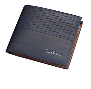 Cartera Corta Moderna para Hombre, Tarjetero de Cuero PU al por Mayor con Clip para Billetes y Logotipo de Tela Aleatoria - Product Image 1