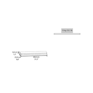 Ecco 31.5 Inch Wide <b>Floating</b> Shelves Set Of 2 Wall Mount Book Storage For Bedroom Bathroom Decor - Product Image 3