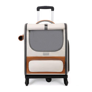 Tas hewan peliharaan, koper penyimpanan dengan ventilasi dapat dilipat untuk dua kucing dan anjing kapasitas besar portabel - Product Image 2