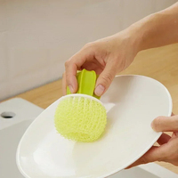 Brosse mignonne de pot de cactus: brosse de nettoyage de vaisselle en microfibre créative avec plateau de rangement et de drainage outil de vaisselle de cuisine à domicile
