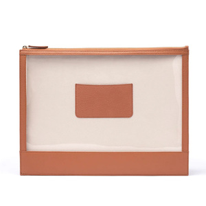 Carpeta de archivos personalizada, portadocumentos de cuero, organizador de archivos, sobre de archivo, funda para tableta con cremallera - Product Image 5