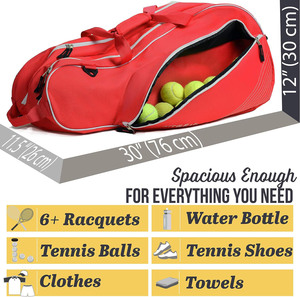 Muestra Gratuita de Bolsa de Tenis Personalizada con Logotipo en Blanco, Bolsa de Tenis Deportiva Informal Impermeable de Gran Capacidad para Exteriores - Product Image 2