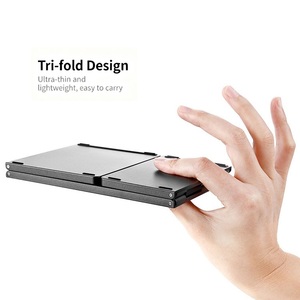 Mới có thể gập lại ABS mỏng Touchpad Bàn phím không dây BT Bàn phím USB Type-C IOS Android máy tính bảng du lịch nhà văn phòng kinh doanh sử dụng - Product Image 4