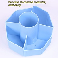 Guangqi A0185 - Organizador de Escritorio Giratorio de Plástico de Gran Capacidad, Estuche para Cosméticos de Alta Calidad, Portalápices