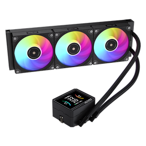 Refroidisseur d'eau pour processeur ICE MONARCH VISION 360 BK en aluminium, boîtier d'ordinateur de jeu, roulement à billes, ARGB, Intel LGA115X/1200/1700/1851 AM4/AM5 - Product Image 3