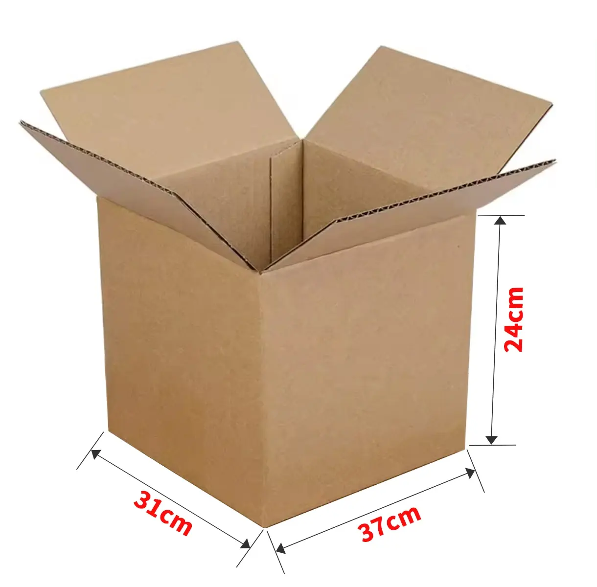 100 Pieces Ready To Ship Corrugated Strong Brown Moving Corrugated Carton Shipping Boxes Without LOGO