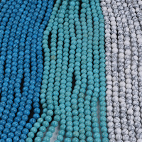 Mèches de perles en pierre de Turquoise, grosses perles naturelles, blanc, vert, bleu, pour la fabrication de bijoux, livraison gratuite, 10mm