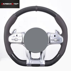 Volante de Coche de Fibra de Carbono con Cuero Liso y LED Personalizado, Gran Oferta <span class=keywords><strong>2022</strong></span> para Benz - Product Image 1