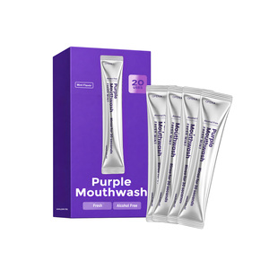 Bain de bouche sans alcool à la menthe violette, rafraîchit l'haleine et nettoie la bouche, format de voyage pratique - Product Image 1