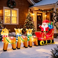 Décorations gonflables de Noël, Père Noël suspendu, Père Noël grimpeur avec sac de cadeaux, décorations gonflables pour Noël et Nouvel An