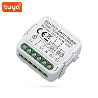 Module d'interrupteur intelligent WiFi Tuya 2 voies, disjoncteur, télécommande d'éclairage, compatible Alexa Google Home, application Smart Life, IP20, 10A, AC 100-240V