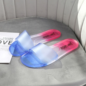 New Fashion Women Summer Slipper Non-slip Flat Jelly <b>Shoes</b> Colorful <b>Beach</b> Transparent Woman Slippers Casual Sandals Pvc Plastic - Product Image 2