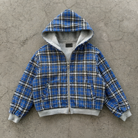 Sweat à capuche zippé réversible en molleton épais 100 % coton pour homme, coupe ample et oversize, personnalisable avec logo – Collection Jeunesse