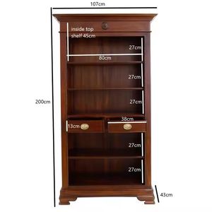 Libreria moderna in legno massello Du, stile classico vittoriano, adatta a grandi spazi come le biblioteche - Product Image 4