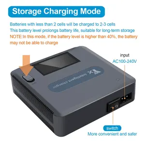 Chargeur de batterie à affichage numérique 6 en 1 pour DJI <span class=keywords><strong>Mavic</strong></span> <span class=keywords><strong>Air</strong></span> 2 /2S Drone Hub de charge de batterie Chargeur de batterie intelligent rapide avec USB - Product Image 6