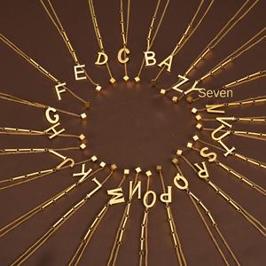 Kore titanyum çelik püskül mektup takım klavikula zinciri Trendy olmayan solma titanyum çelik kolye takı sınır ötesi ticaret - Product Image 2