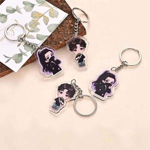 Custom Holographic <b>Anime</b> Waterproof Eco-Friendly Transparent Acrylic Cartoon Pendant <b>Keychain</b> for Promotions - Product Image 1