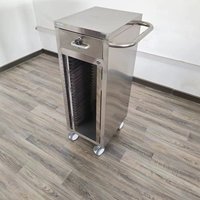Chariot de classement médical moderne en acier inoxydable de haute qualité pour hôpital, avec 25 tiroirs et verrouillage centralisé