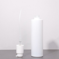Vanjoin-bouteilles de Lotion blanche Premium 150ml, cylindre rond vide à vis Top blanc Opaque en verre, pompe à Lotion bouteilles en verre