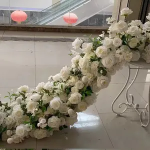 Bunga Mawar Putih Bunga Bunga Runner Meja Pernikahan Bunga Runner Meja Pernikahan Penjualan Bunga Runner