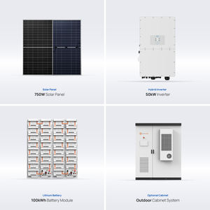ソーラーストレージシステム50Kw 80Kw 100Kwハイブリッド太陽光発電システムドイツ市場 - Product Image 2