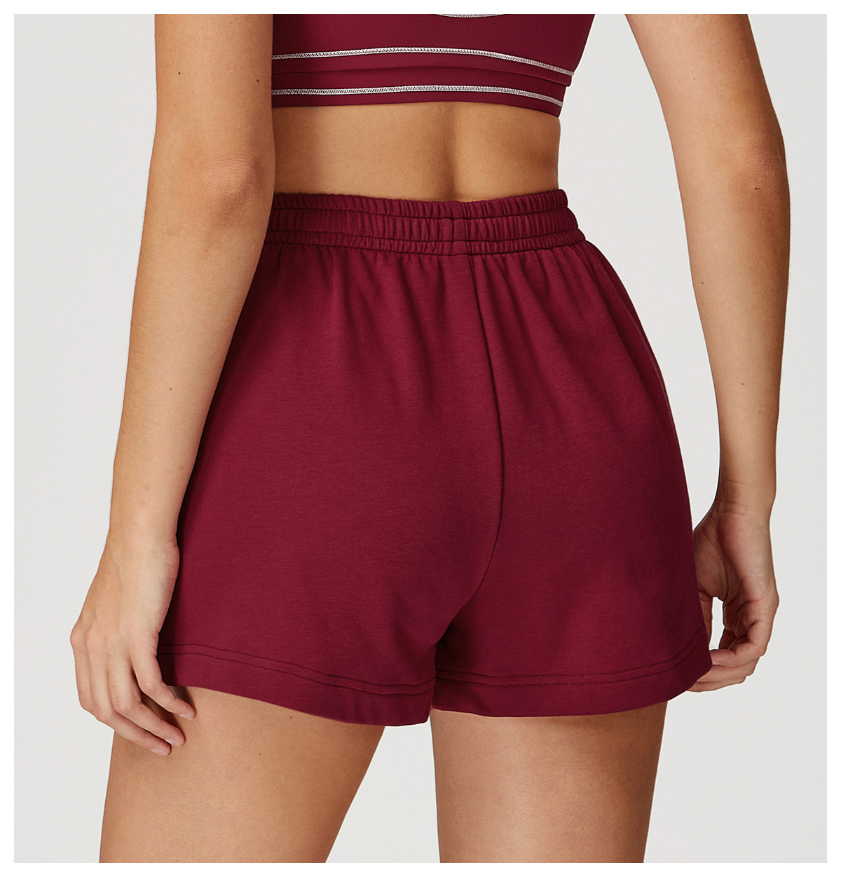 Pockets High-Waist Activewear Pants: back view showing construction, seams and support