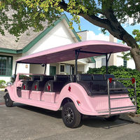 Voitures de golf électriques chinoises vintage classiques à 14 places avec batterie au lithium 5KW Puissance personnalisable pour les excursions