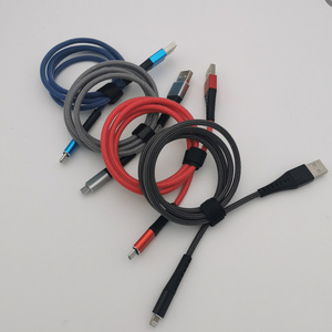 สายผ้าทอข้อมูลแบบถักสำหรับโทรศัพท์มือถือสายไมโคร iOS แบบสายชาร์จเร็วสาย USB - Product Image 2