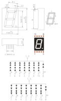 Meistverkauftes Großes 7-Segment-Display 2,3 Zoll LED 1-stelliges Display Rot 1-stelliges 7-Segment-LED-Display