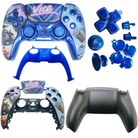 Juego Completo de Carcasas de Repuesto para Control DualSense de PS5, Botones Metálicos, Placas Frontales y Traseras