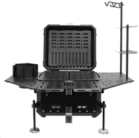 Boîte de rangement compacte en aluminium 45L pour moto, cuisine de camping
